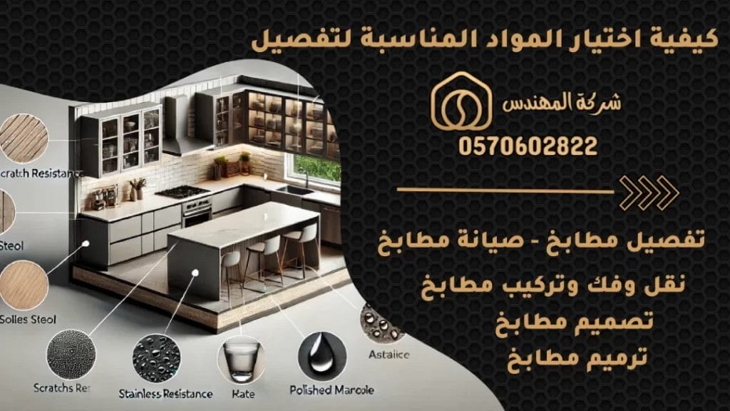 كيفية اختيار المواد المناسبة لتفصيل مطبخ