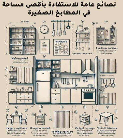 نصائح عامة للاستفادة بأقصى مساحة في المطابخ الصغيرة